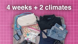 pack with me ✈️ 1 month, 2 climates, carry-on only