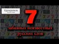 Русский ерундопель, или неизвестные, но забавные русские слова