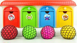 Satisfying Garage ASMR | Oddly Making 4 Rainbow Squihing Clay Balls Transformation Doors Garage ASMR