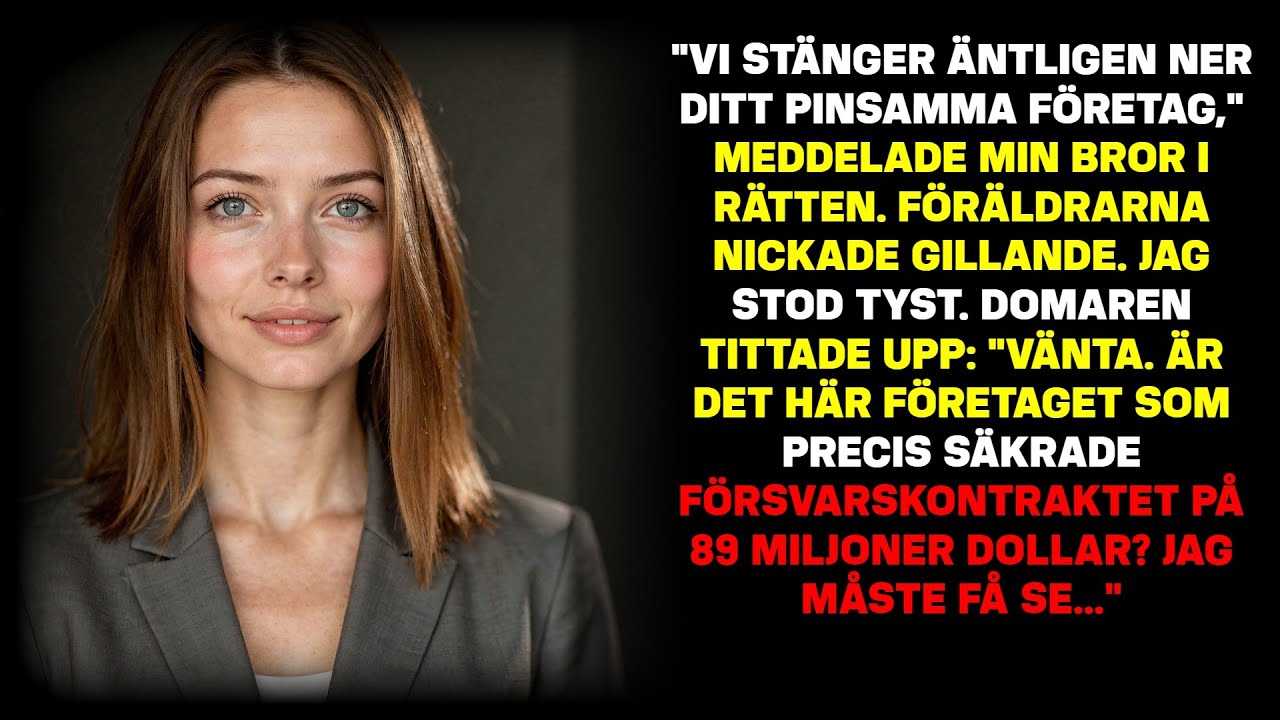 Familjen tvingade mig till konkursdomstol – sedan kände domaren igen, mitt företagsnamn.