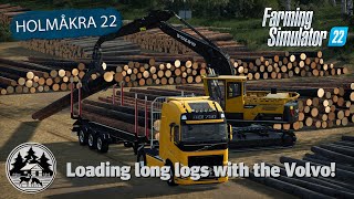 LOADING AND TRANSPORTING LOGS TO THE SAWMILL! | FS22 | Forestry | Holmåkra 22 | Timelapse | E13