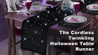 The Cordless Twinkling Halloween Table Runner