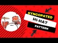 Syncopated hihat pattern  funk drum lesson drums drumlessons drumming drummer groove