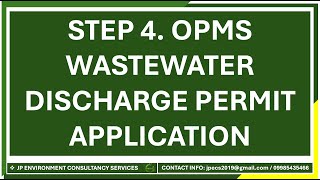 Information Lesson 62. Step 4 Discharge Permit Application via OPMS Guide
