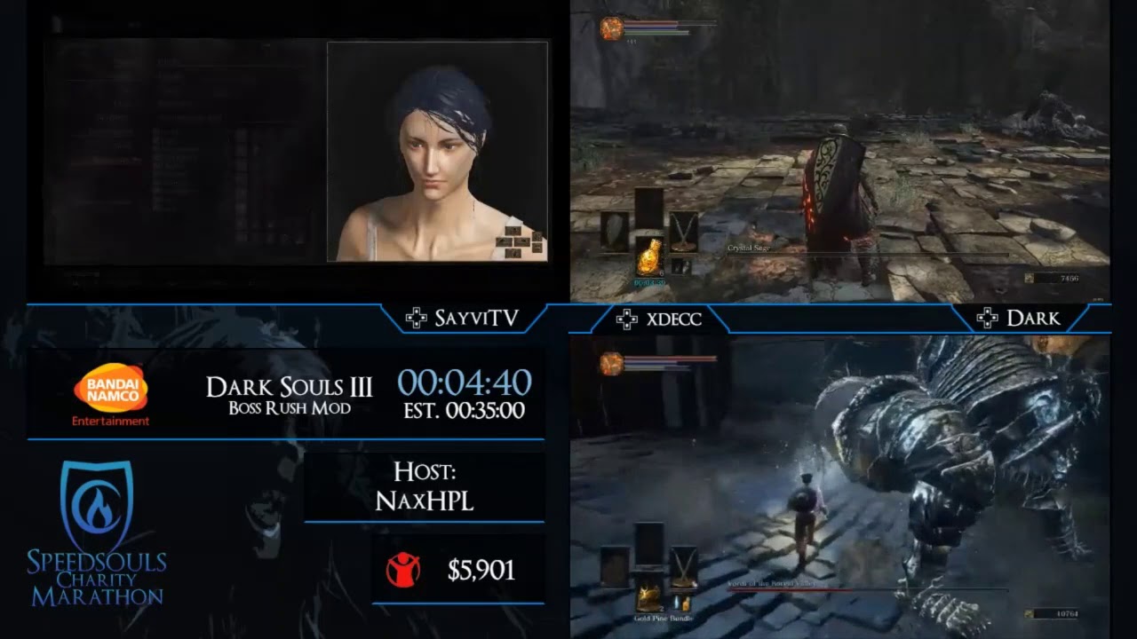 Dark Souls III  Boss Rush Mod | Благотворительный марафон Speedsouls