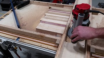 Flattening a large end grain butcher block / cutting board with a router sled