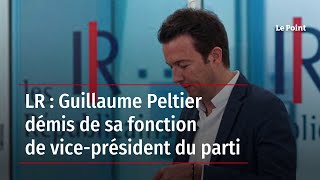 LR : Guillaume Peltier démis de sa fonction de vice-président du parti