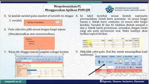 MENYELESAIKAN PROGRAM LINIER DI APLIKASI POM QM || PROGRAM LINIER