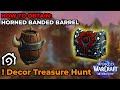 Quest: "Decor Treasure Hunt" How to get Horned Banded Barrel | WOW Housing