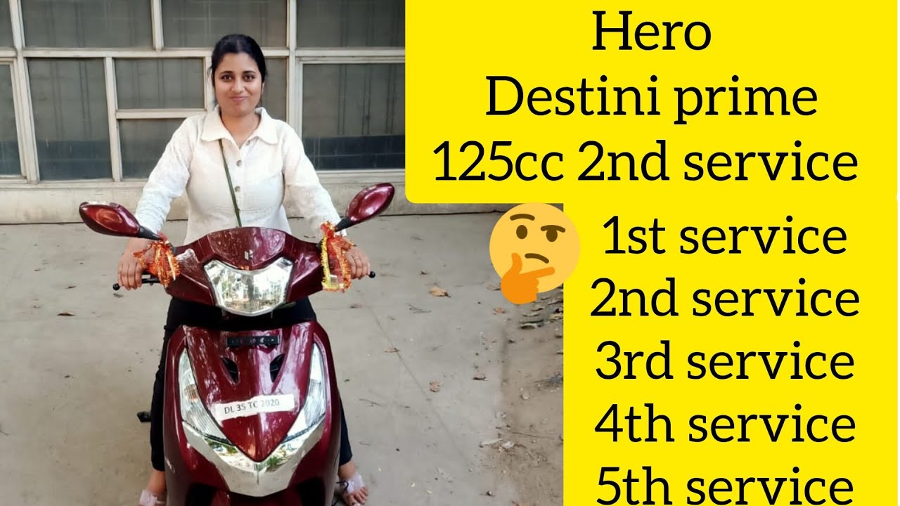 Hero Destini Prime 125cc 2nd Servicing Full Video Wearhouse New Delhi//