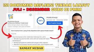 Cara Isi Dokumen Refleksi Tindak Lanjut Juli - Desember Di PMM