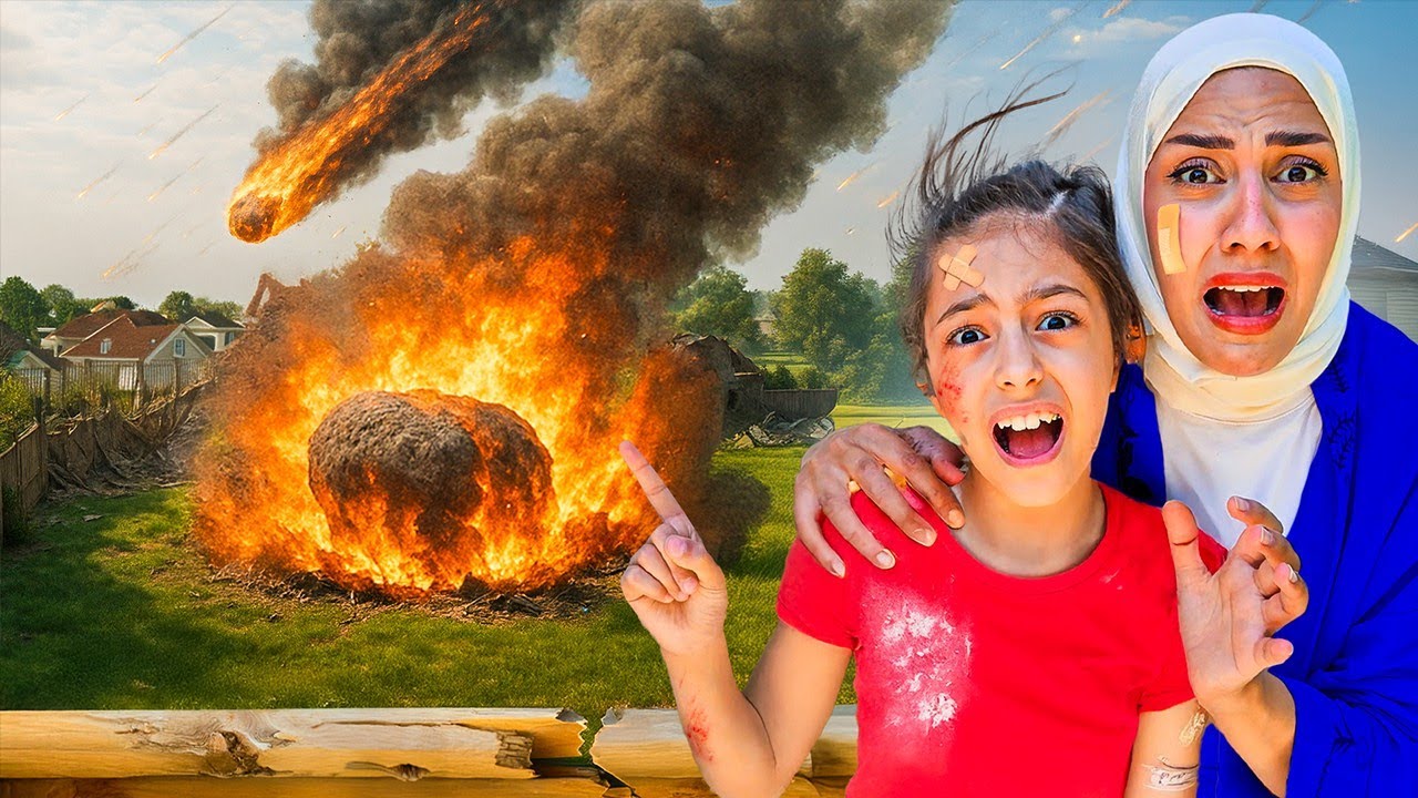 لقينا نيزك بحديقة بيتنا😱