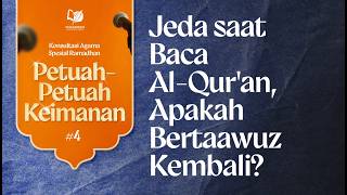 Pause while reading the Quran, is it a sign of taawuz again?
