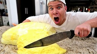 GIANT EDIBLE BUTTER SLIME! (DIY 100+ LBS BUTTER SLIME)