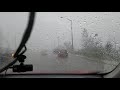 Huge rain and wind storm halts traffic - The Roadcam