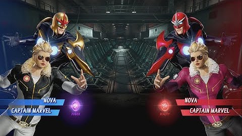 Captain Marvel and NOVA vs Captain Marvel and NOVA - MARVEL VS. CAPCOM: INFINITE