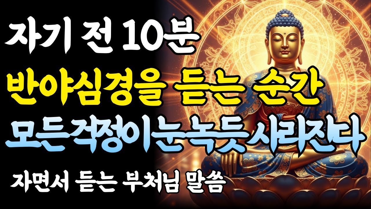 반야심경을 듣는 순간 복잡한 생각이 멈춥니다 | 자면서 듣는 기적의 비움 | 부처님말씀 | 불교 명상