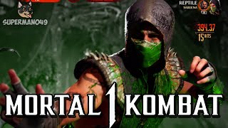 INSANE 50% DAMAGE COMBO WITH REPTILE...  Mortal Kombat 1: 'Reptile' Gameplay (Sareena Kameo)