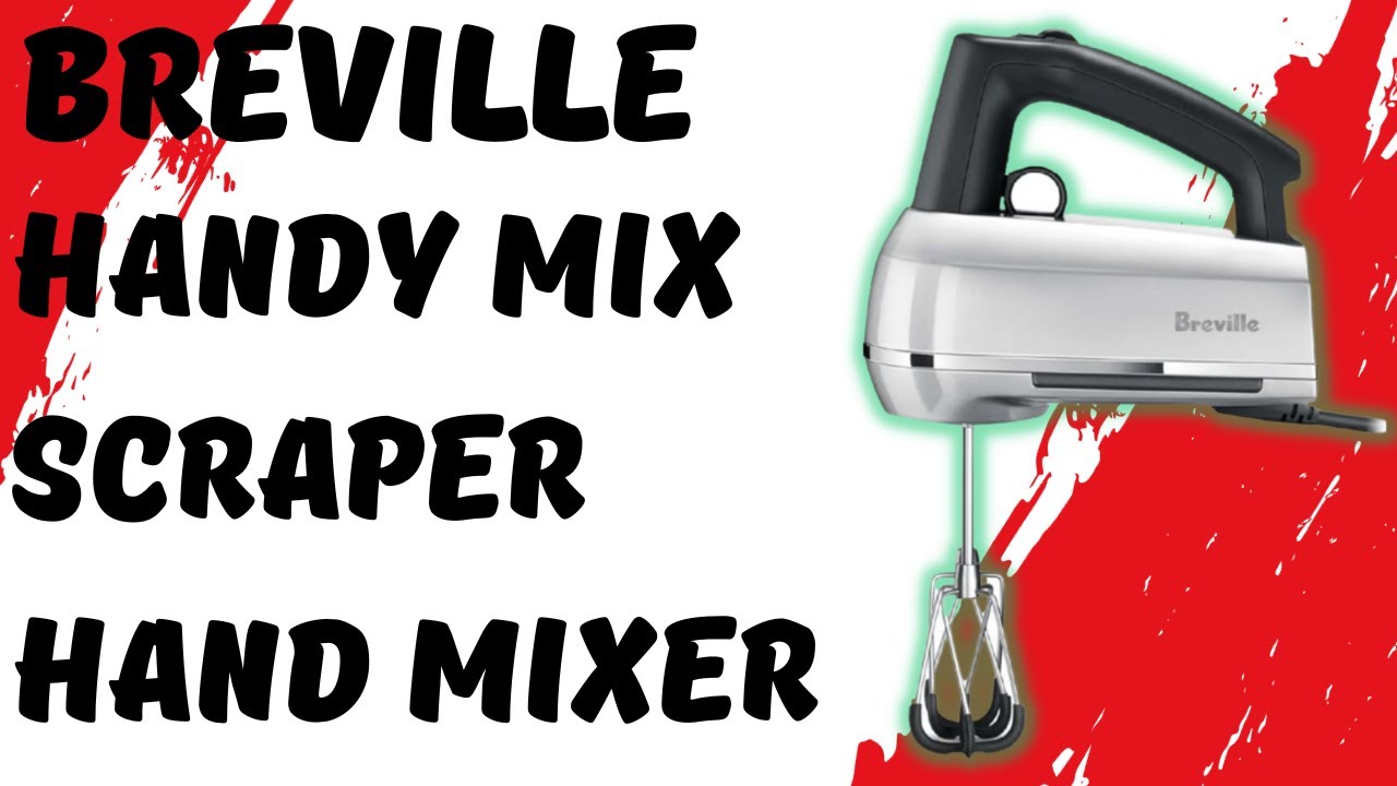 Breville Handy Mix Scraper 9-Speed Hand Mixer Quiet Scraper Beaters  *BHM800SIL