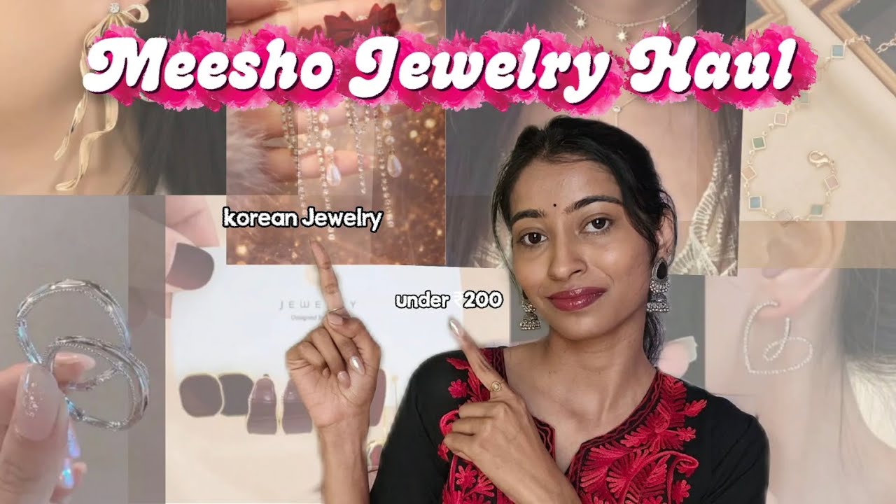 Best Meesho Jewelry Haul Under ₹200 | Korean Style Jewelry Trends|Meesho Budget Finds