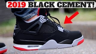 jordan retro 4 black cement 2019
