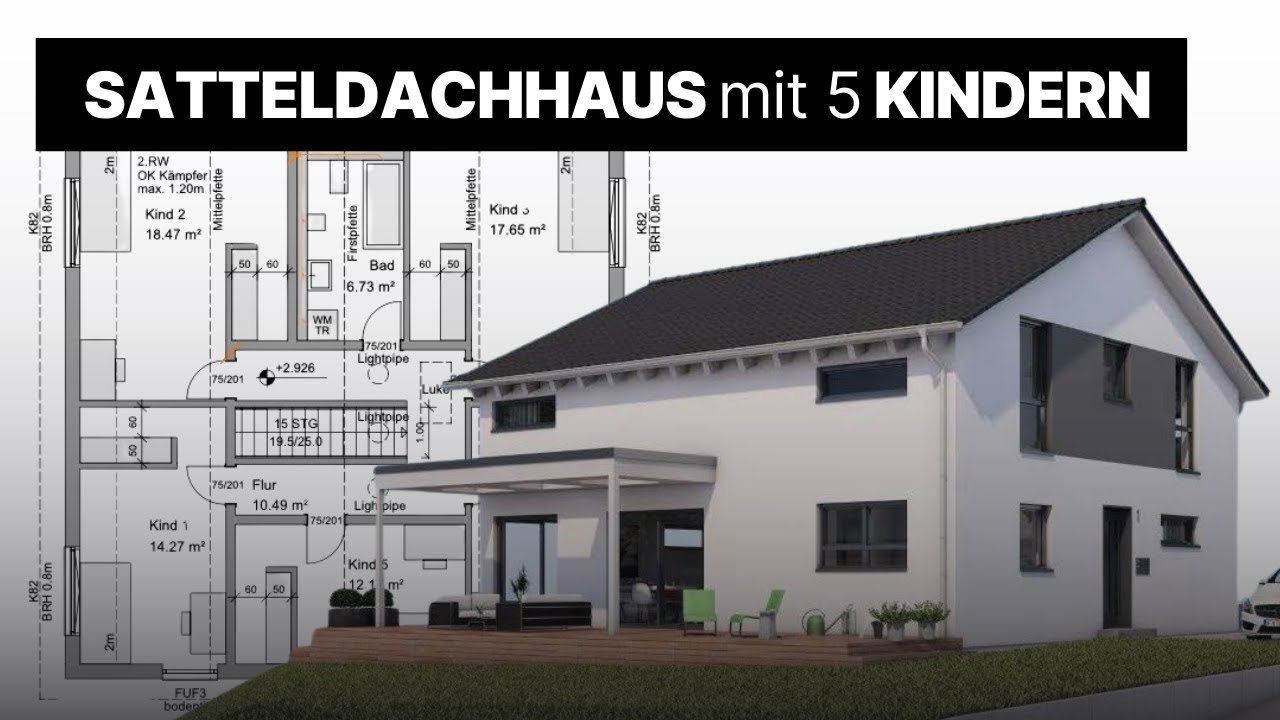 Satteldachhaus mit 5 Kinderzimmer in Hanglage | Grundriss-Show Ep. 91