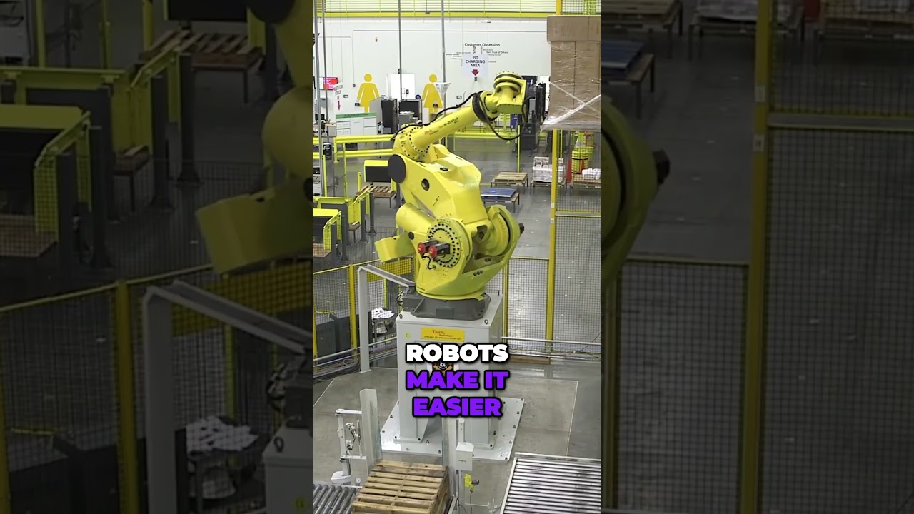 Robots in Amazon replaced people #amazon #robots #ai #neuroscience #future #elonmusk #tools #ии