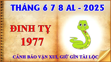 Tử Vi Tuổi ĐINH TỴ 1977 Tháng 6 7 8 Âm Lịch Năm 2025 - Tháng Nào May Mắn Nhất