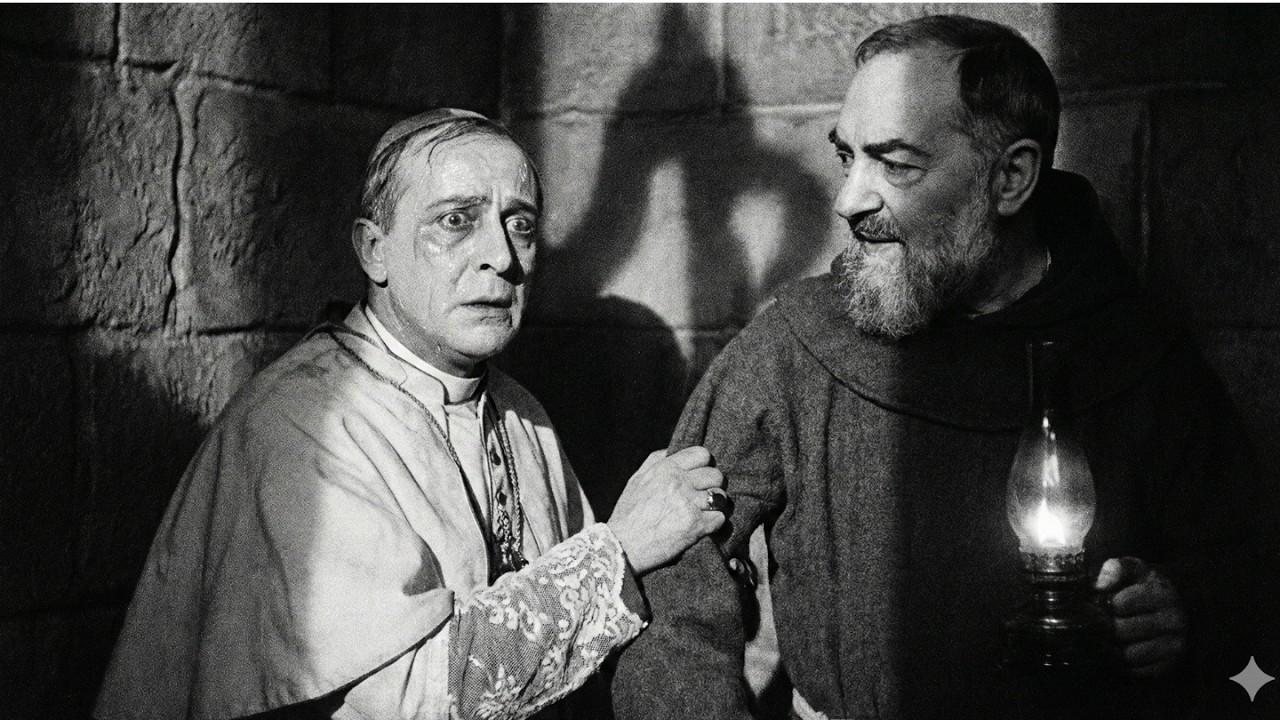 San Padre Pio nel corridoio  Vescovo 1 85m 'È IL MEDIOEVO!' — 12 secondi, fuggì terrorizzato