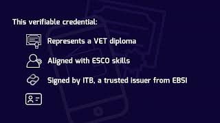 CERT connects Vocational Education with Europe: verifiable credentials, digital identity and ESCO. screenshot 5