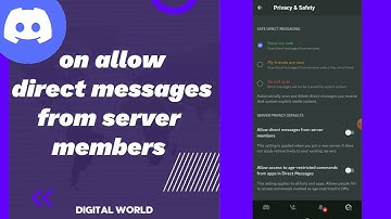How To turn On allow direct Messages From Server Members On Discord app 2023
