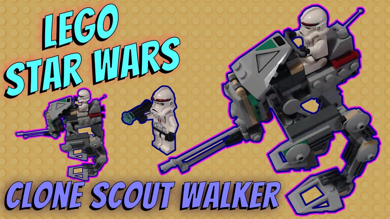 Lego Star Wars - Clone Scout Walker (7250) Stop Motion Build