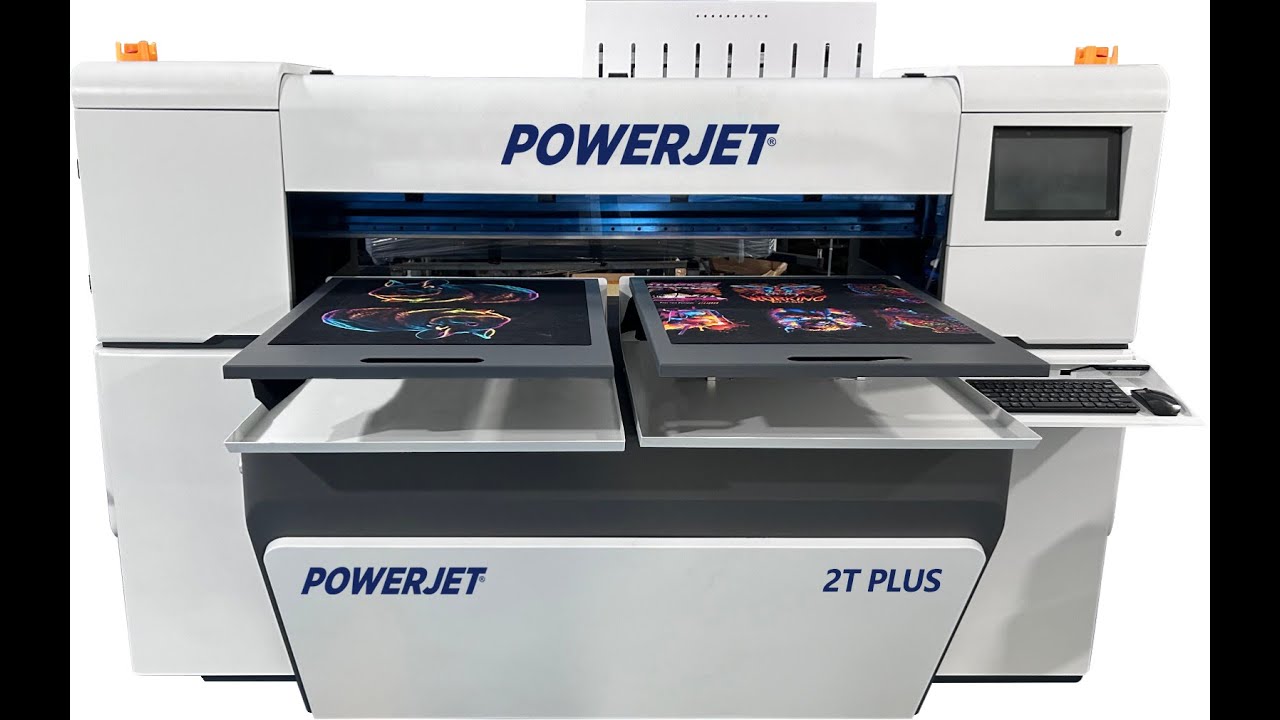 2 Tablalı 9 renkli Tişört Seri Üretim Baskı Makinesi- DTG POWERJET