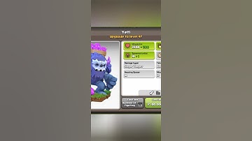 Upgrade Of Yeti Level 1 to Max / clash of clans / COC #shorts #short