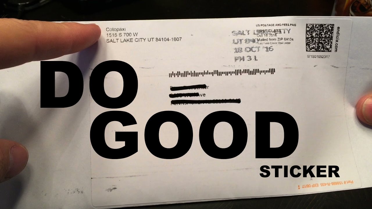 Do Good Vinyl Sticker From Cotopaxi Youtube
