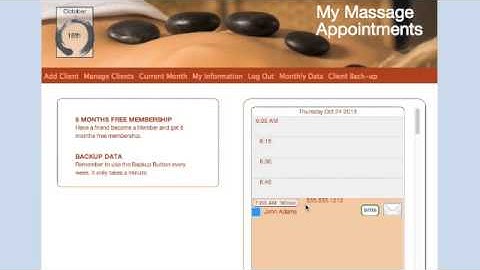 My Massage Appointments - Send automatic text reminders