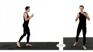 Athletic Male Front Snap Kick Slow Motion - Animation Reference Body Mechanics