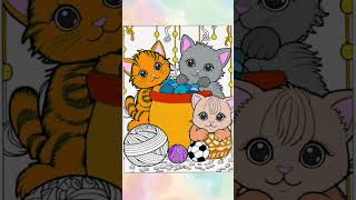 Cute drawing ideas, simple cute pictures, cute and sweet drawings, kitten colouring 🥳🥳 screenshot 5