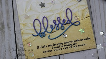 Blessed Stars: Ink Blended and Dry Embossed Background