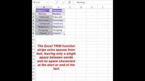 Trim function in Excel #shorts #excel #trim #function