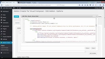 Create a jQuery gallery Addon using Addon Creator for Visual Composer
