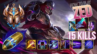 TOP 1 CHALLENGER Guides How to Play Zed Jungle & Carry + Best Build/Runes Season 12