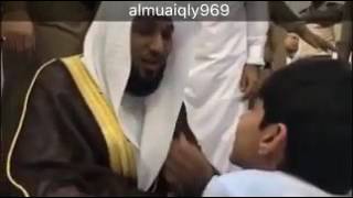 Sheikh Maher Al-muaiqly Meets Ghanim Al-Muftah in Masjid Al Haram