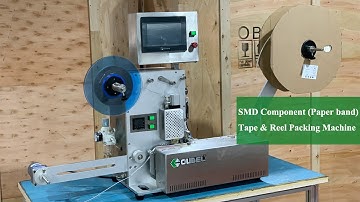 New design Semi-auto 8mm Guide Rail Tape and Reel Packing Machine for Paper Band