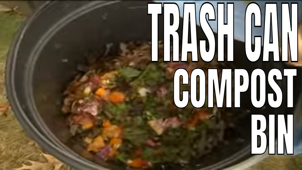 DIY Trash Can Compost Bin - YouTube