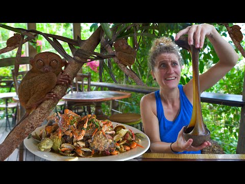 Bohol Philippines Street Food - FILIPINO ADOBO, HALANG-HALANG, CALAMAY + CHOCOLATE HILLS & TARSIERS!