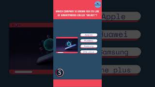 Which company is known for its line of smartphones called "Galaxy"? #shorts #youtubeshorts #galaxy