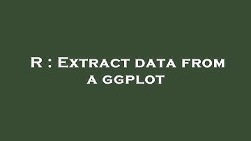 R : Extract data from a ggplot