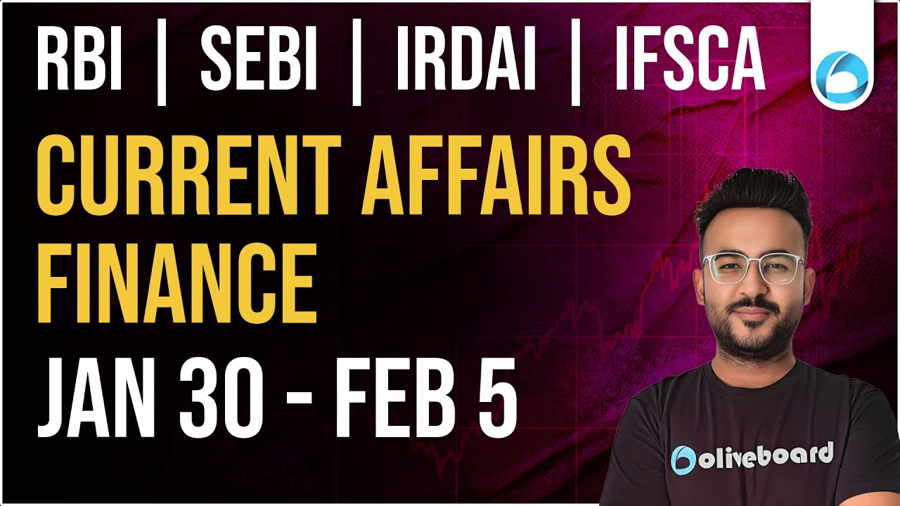 Finance Current Affairs | 30th JAN - 5th FEB | RBI Grade B 2026 | SEBI Grade A 2025