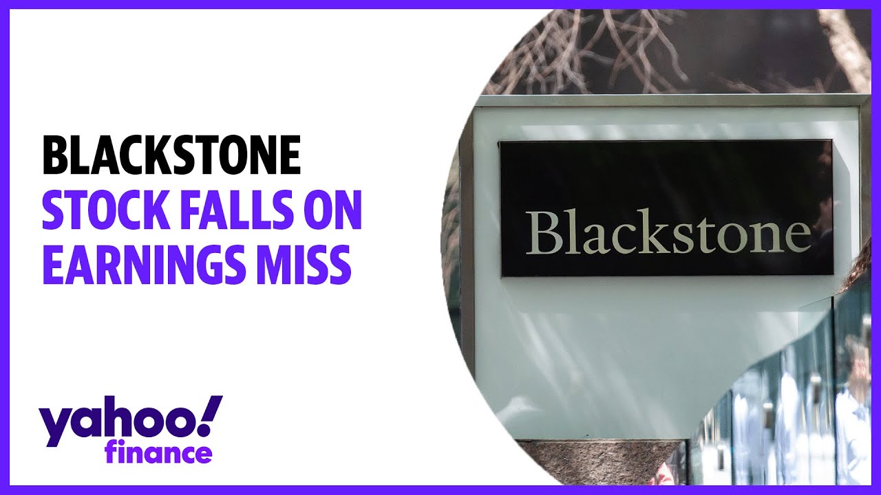 Blackstone stock falls on earnings miss